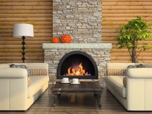 home maintenance tasks include cleaning the fireplace